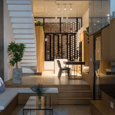 Nhà phố lệch tầng hướng Tây với mặt tiền 3 lớp chắc chắn tại Vũng Tàu